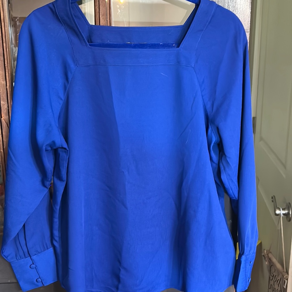 Classic Square-Neck Women's Top in Royal Blue